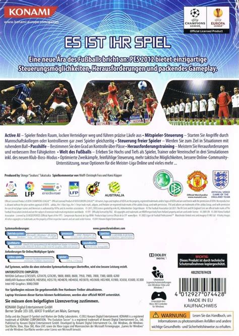 Pes 2012 Pro Evolution Soccer 2011 Box Cover Art Mobygames