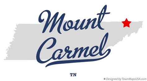 Map of Mount Carmel, TN, Tennessee