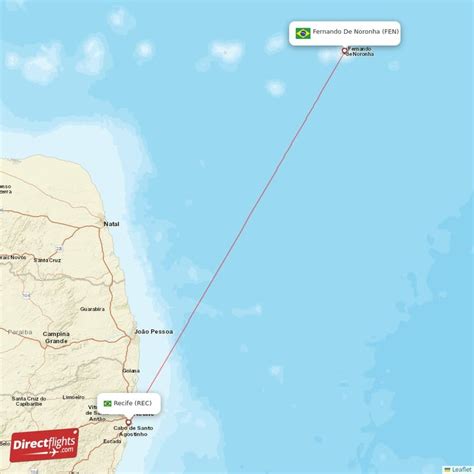 Distância De Recife A Fernando De Noronha - Direct flights from Recife to Fernando De Noronha, REC to FEN non-stop ...