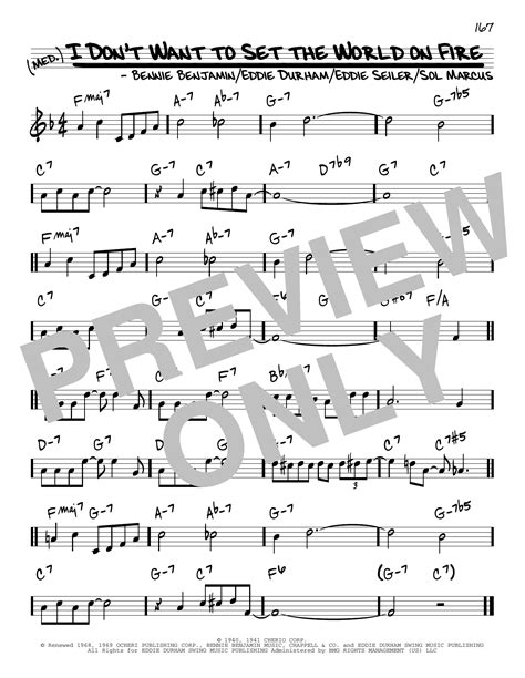 I Don T Want To Set The World On Fire By The Ink Spots Sheet Music For