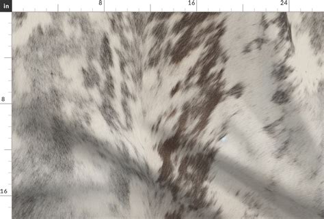 Gray Brindle Cowhide Fabric Spoonflower