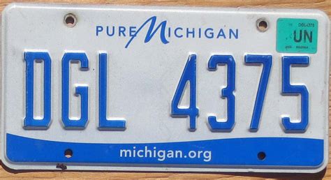 2016 Michigan Vg Automobile License Plate Store Collectible License