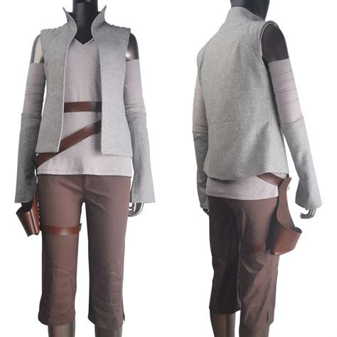 Women Star Wars The Last Jedi Rey Cosplay Costume Outfit Holster Halloween Costume Deluxe In