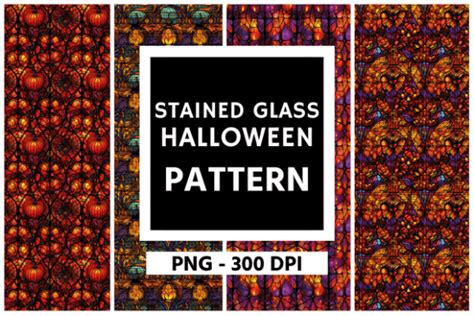 Free Stained Glass Halloween Pattern Graphic By Mystic Oasis Creative