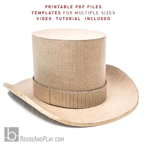 Top Hat Printable Template And Tutorial Reuse And Play