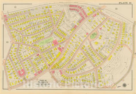 Historic Map Atlas City Of Boston Dorchester Dorchester 1918 Plate Historic Pictoric