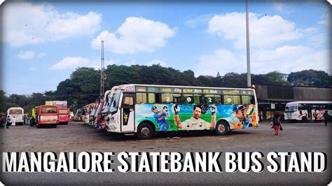 Mangalore State Bank Bus Stand Private And KSRTC Buses YouTube