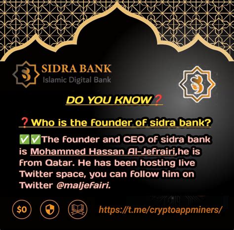 Sidra Coin On Twitter Who Is The Founder Of Sidra Bank The Founder