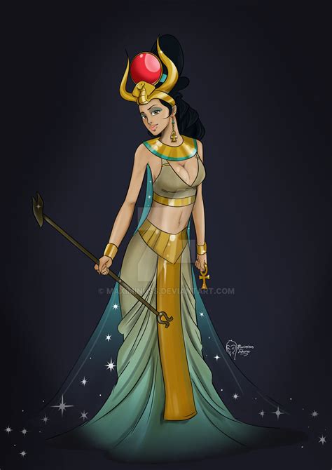 Hathor - Egyptian Goddess by Maximinus Fukuroo by Maximinuss on DeviantArt