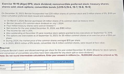 Solved Exercise 19 19 Algo Eps Stock Dividend