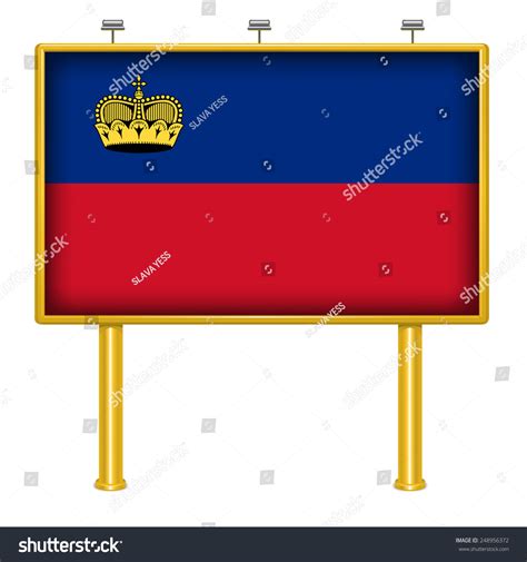 Big Billboard Lichtenstein Flag Stock Vector (Royalty Free) 248956372