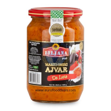 Biljana De Luxe Premium Macedonian Hot Ajvar 670g