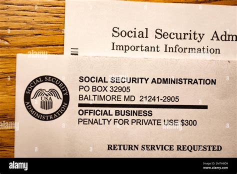 Important Information Letter And Envelope From The Us Social Security