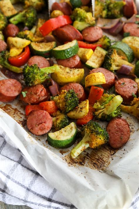 Keto Sheet Pan Sausage And Veggies Air Fryer Instructions Too Kasey