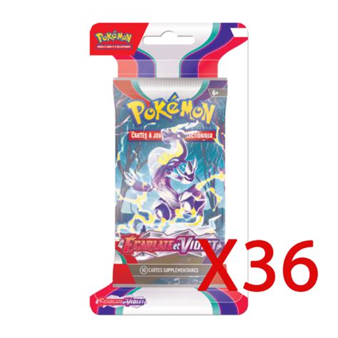 Carton De 36 Boosters Sous Blister Pokémon Écarlate Violet Ev 1