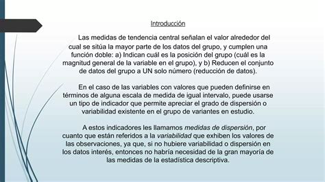 Medidas De Tendencia Central Posición Y Dispersión Ppt