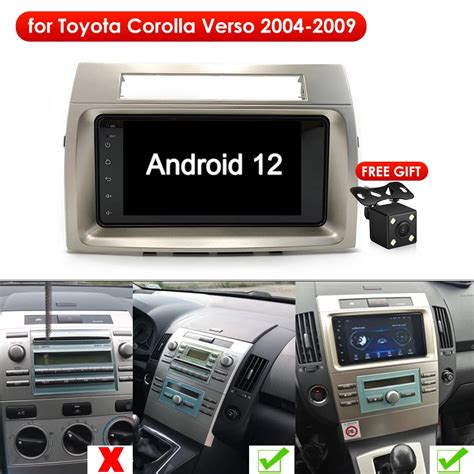 Car Radio Android 12 Toch Screen For Toyota Corolla Verso 2006 2007