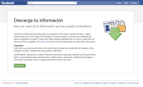 Descargar Toda La Informaci N Que He Publicado En Facebook Tustools