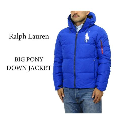 Polo Ralph Lauren Big Pony Hooded Down Puffer Jacket Coat Royal