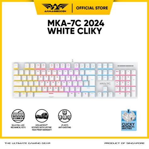 Jual Keyboard Mechanical Gaming Armaggeddon MKA 7C Psycheagle Blue Switch Hot Swap 104 Full
