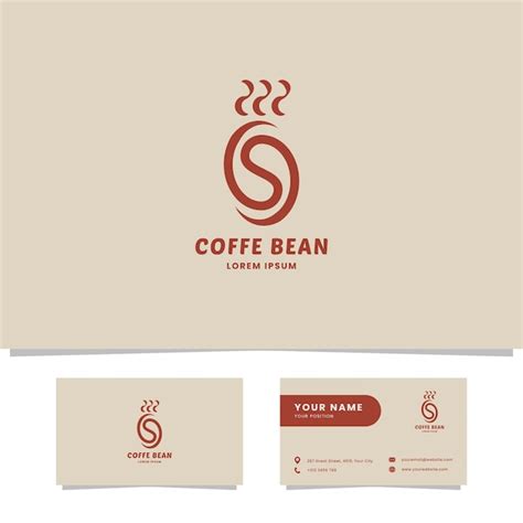 Premium Vector Simple Hot Coffee Bean Logo Design