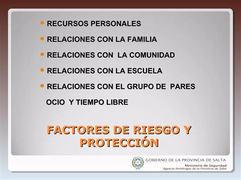 Factores De Riesgo Y Proteccion Por Ambito En Adicciones Ppt