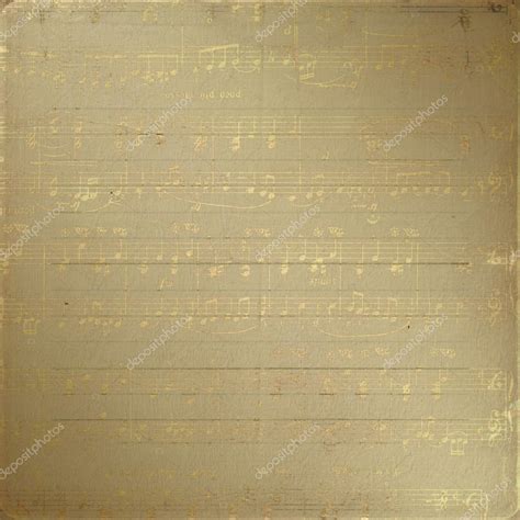 Grunge musical background with gold notes for design — Stock Photo ...