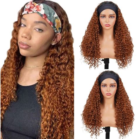 Amazon 1B 30 Headband Wig Human Hair Deep Wave 16 Inches Ombre