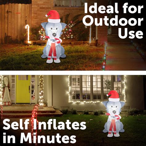 1.5M Schnauzer Puppy Christmas Inflatable – Airfigs Inflatables