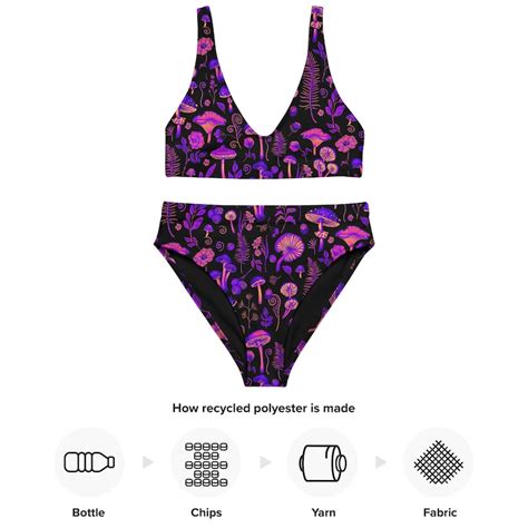 Psychedelic Mushroom Bikini Festival Outfit Rave Swimsuit Etsy