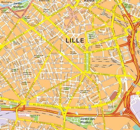 Lille vector map. Eps Illustrator Map | Vector World Maps