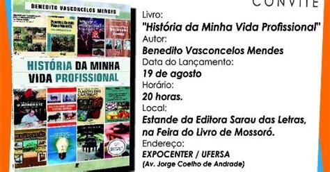 Blog Do Mendes Mendes Convite Lan Amento Do Livro Do Prof