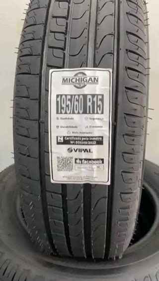 1 PNEU CARRO 195 60 15 MICHIGAN ARO 15 BORRACHA VIPAL Shopee Brasil