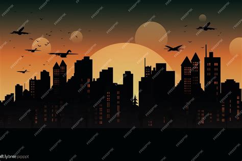 Premium Photo | Cityscape silhouette design