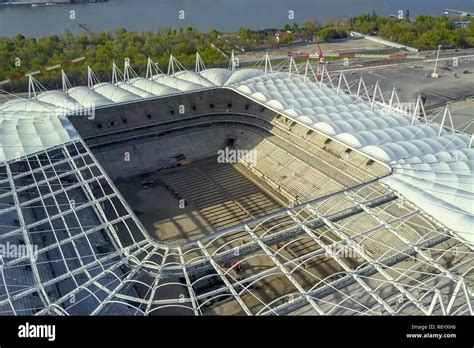 Construction of the stadium. New stadium, sports facility Stock Photo ...