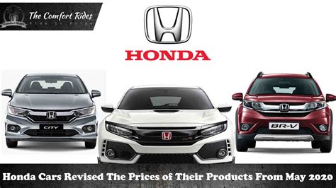 Honda Cars Revised the Prices of their Products | Comfort Rides