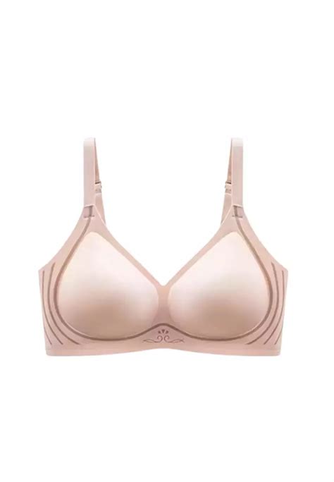 Kiss Tell Premium Blakely Seamless Wireless Padded Push Up Bra In Nude Zalora