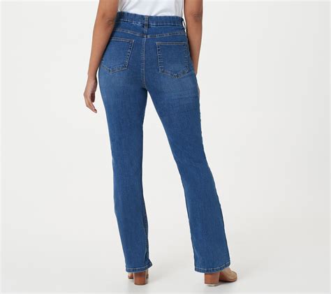 Denim And Co Easy Stretch Pull On Bootcut Jeans