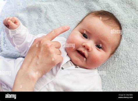 Baby With Atopic Dermatitis Getting Cream Put Care And Prevention Of