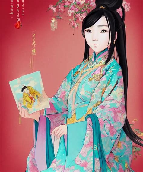 A Pretty Chinese Woman Wearing Beatiful Chinese Stable Diffusion