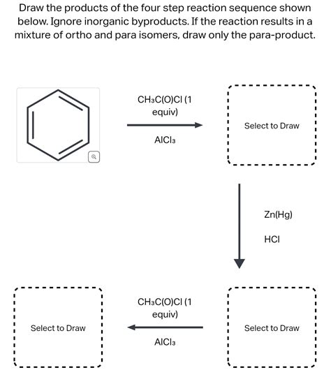 Solved Draw The Products Of The Four Step Reaction Sequence Chegg