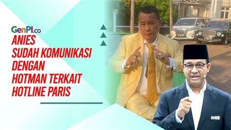 Capres Anies Mengaku Sudah Komunikasi Dengan Hotman Paris Terkait