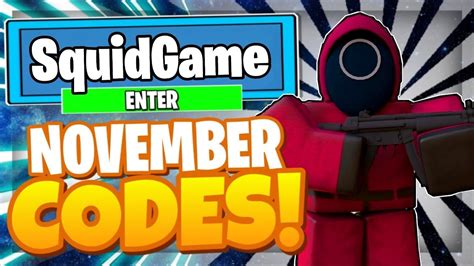 NOVEMBER 2021 SQUID GAME CODES ALL NEW SECRET OP CODES Roblox