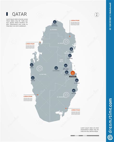 Karten Vektorillustration Katars Infographic Vektor Abbildung