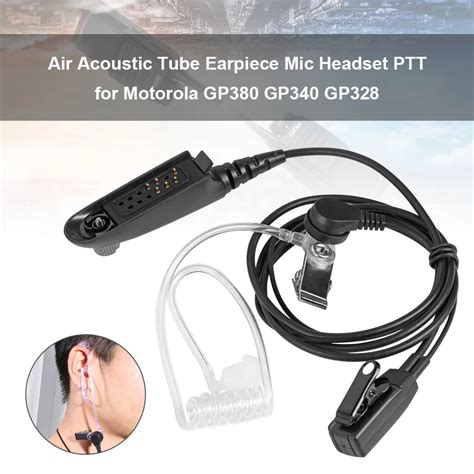 Auricular de tubo acústico con micrófono PTT para Radio Motorola GP380