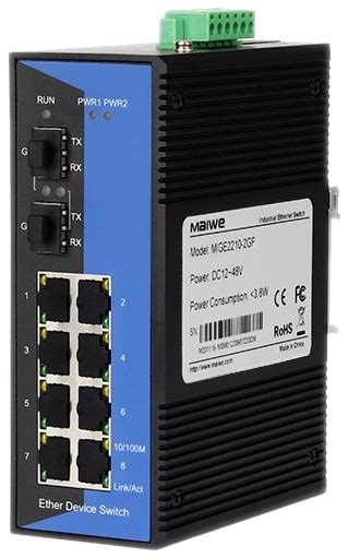 Layer Din Rail Unmanaged Switches Switch N O Gerenci Vel Camada