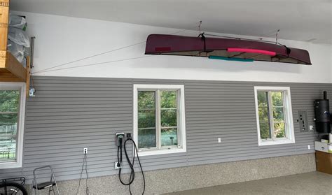 Diy Canoe Kayak Pulley Hoist System High Ceiling Garage