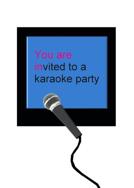 Invitation Karaoke Themed Party Screen And Microphone Card Karaoke Party Karaoke Birthday