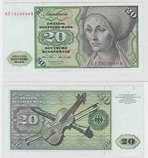 T Banknote Dm Deutsche Mark Ro B Schein Jan Kn Gf