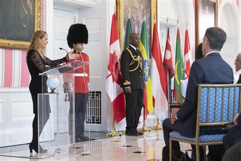 Presentation Of Letters Of Credence The Governor General Of Canada